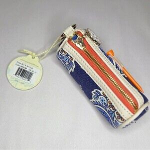 NWT Spartina 449 Navy and Cream Ball & Tee Pouch